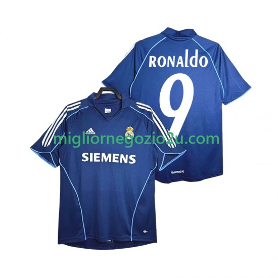 Maglia Real Madrid Ronaldo 9 2005 Retro Uomo Trasferta Divisa 2006 Manica Corta