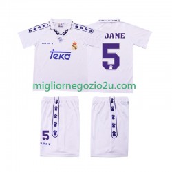 Maglia Real Madrid ZIDANE 5 1996 Retro Bambino Casa Divisa 1994 Manica Corta