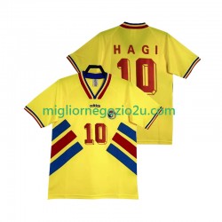 Maglia Romania Hagi 10 Retro Uomo Casa Divisa 1994 Manica Corta
