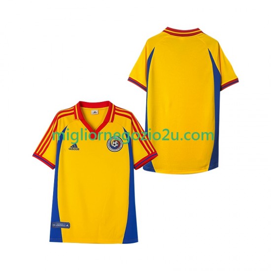 Maglia Romania 2000 Retro Uomo Casa Divisa Manica Corta