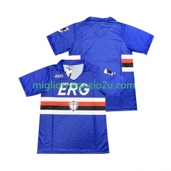 Maglia Sampdoria 1990 1991 Retro Uomo Casa Divisa Manica Corta