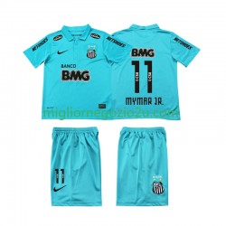 Maglia Santos Neymar JR 11 -2012 Retro Bambino Terza Divisa 2011 Manica Corta