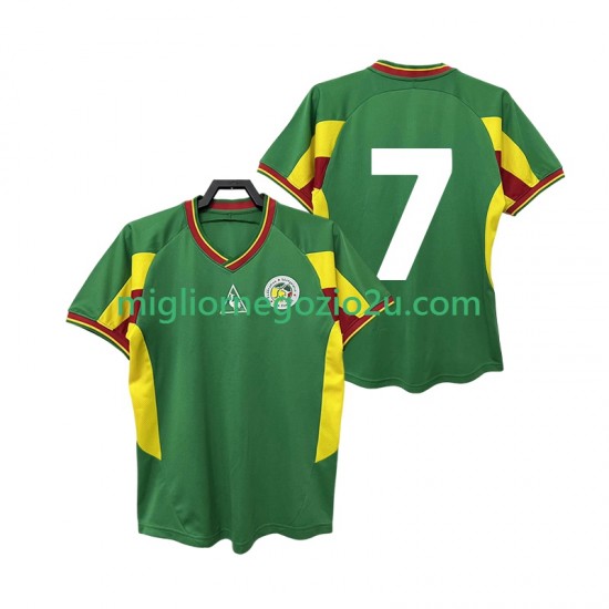 Maglia Senegal 7 Retro Uomo Trasferta Divisa 2002 Manica Corta