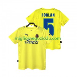 Maglia Villarreal CF FORLAN 5 2005 Retro Uomo Casa Divisa 2006 Manica Corta
