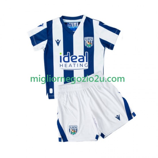 Maglia West Bromwich Albion Bambino Casa Divisa 2025-2026 Manica Corta