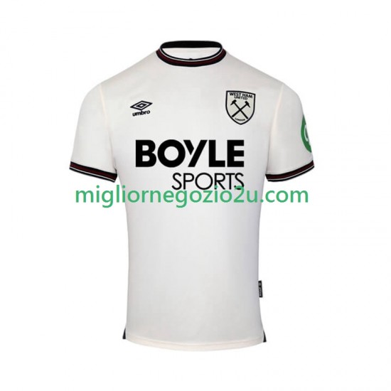 Maglia West Ham United Uomo Trasferta Divisa 2025-2026 Manica Corta
