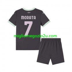 Maglia AC Milan Morata 7 Bambino Terza Divisa 2024-2025 Manica Corta