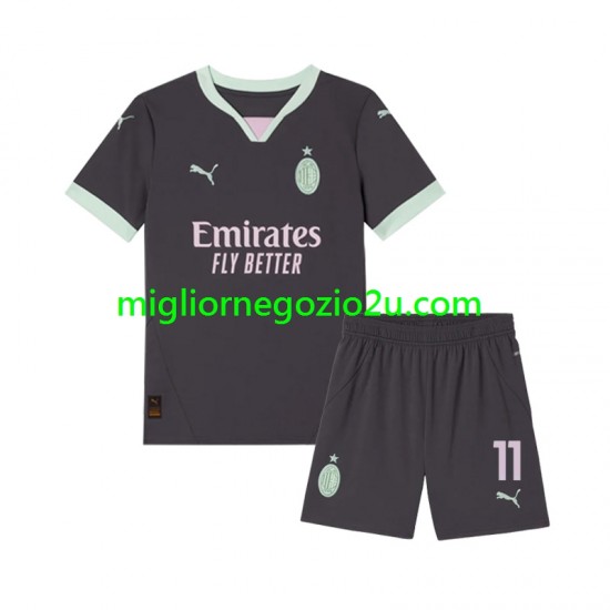 Maglia AC Milan Pulisic 11 Bambino Terza Divisa 2024-2025 Manica Corta