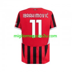 Maglia AC Milan Ibrahimović 11 Uomo Casa Divisa 2024-2025 Manica Corta
