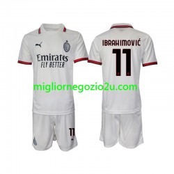 Maglia AC Milan Ibrahimović 11 Bambino Trasferta Divisa 2024-2025 Manica Corta