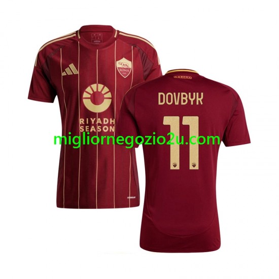 Maglia AS Roma Artem Dovbyk 11 Uomo Casa Divisa 2024-2025 Manica Corta