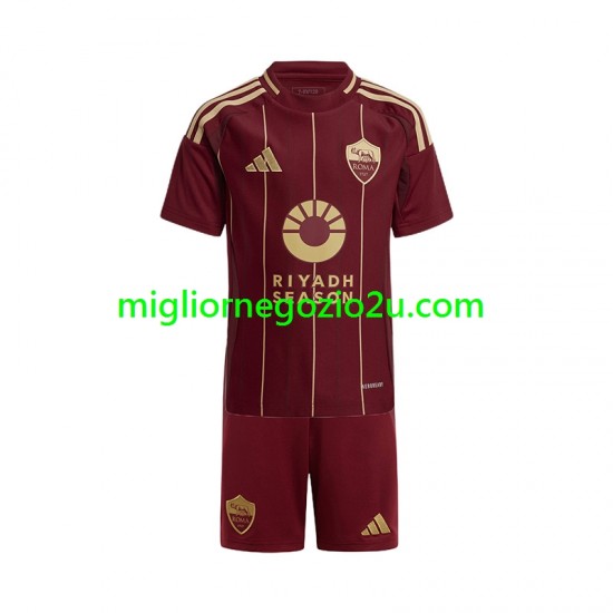 Maglia AS Roma Bambino Casa Divisa 2024-2025 Manica Corta