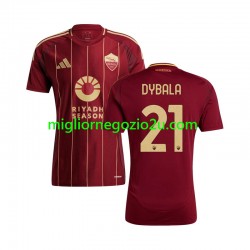 Maglia AS Roma Paulo Dybala 21 Uomo Casa Divisa 2024-2025 Manica Corta