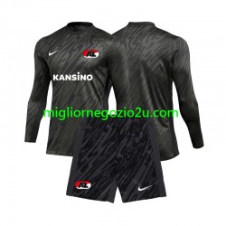 Maglia AZ Alkmaar Portiere Bambino Trasferta Divisa 2024-2025 Manica Lunga