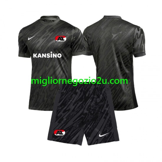 Maglia AZ Alkmaar Portiere Bambino Trasferta Divisa 2024-2025 Manica Corta