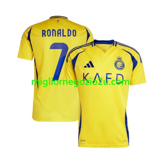Maglia Al Nassr Cristiano Ronaldo 7 Uomo Casa Divisa 2024-2025 Manica Corta