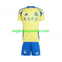 Maglia Al Nassr Bambino Casa Divisa 2024-2025 Manica Corta
