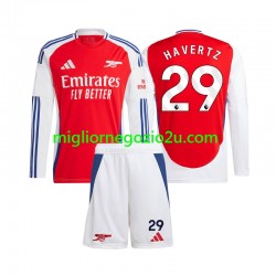 Maglia Arsenal Kai Havertz 29 Bambino Casa Divisa 2024-2025 Manica Lunga