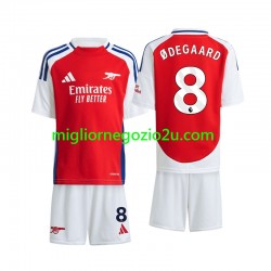 Maglia Arsenal Odegaard 8 Bambino Casa Divisa 2024-2025 Manica Corta