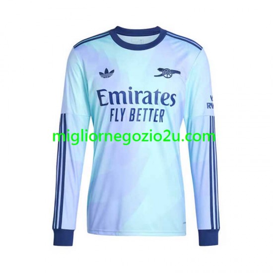 Maglia Arsenal Uomo Terza Divisa 2024-2025 Manica Lunga