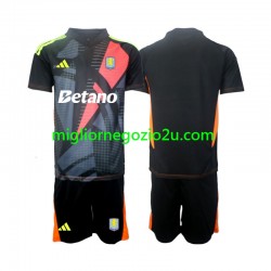 Maglia Aston Villa Portiere Bambino Casa Divisa 2024-2025 Manica Corta