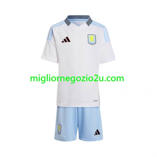 Maglia Aston Villa Bambino Trasferta Divisa 2024-2025 Manica Corta