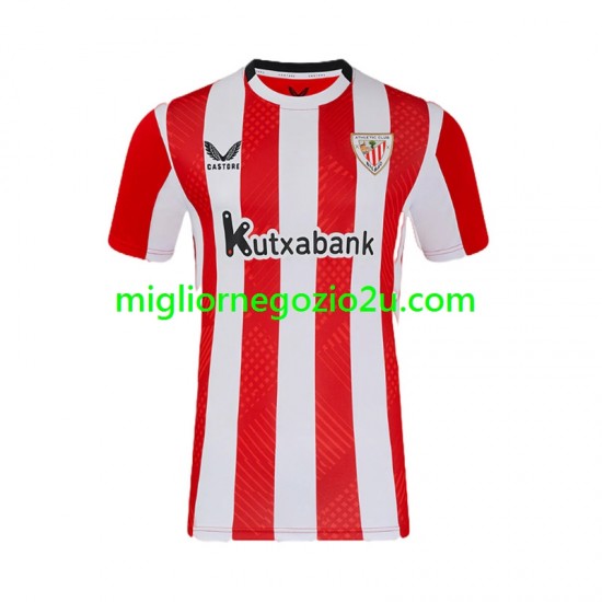 Maglia Athletic Bilbao Uomo Casa Divisa 2024-2025 Manica Corta