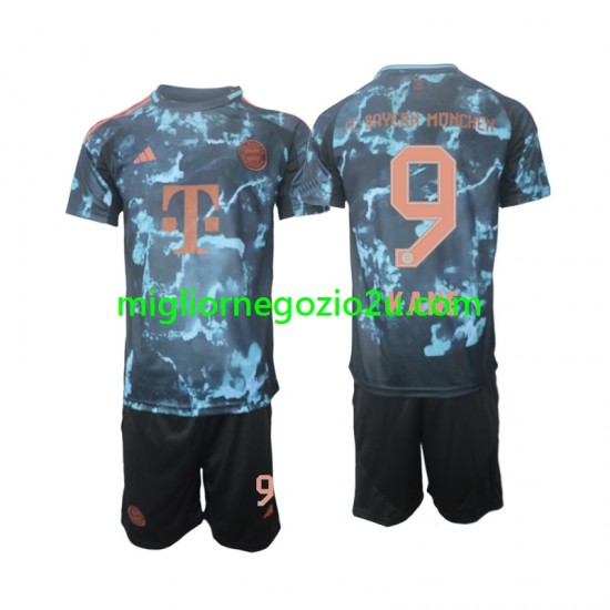 Maglia FC Bayern München Kane 9 Bambino Trasferta Divisa 2024-2025 Manica Corta