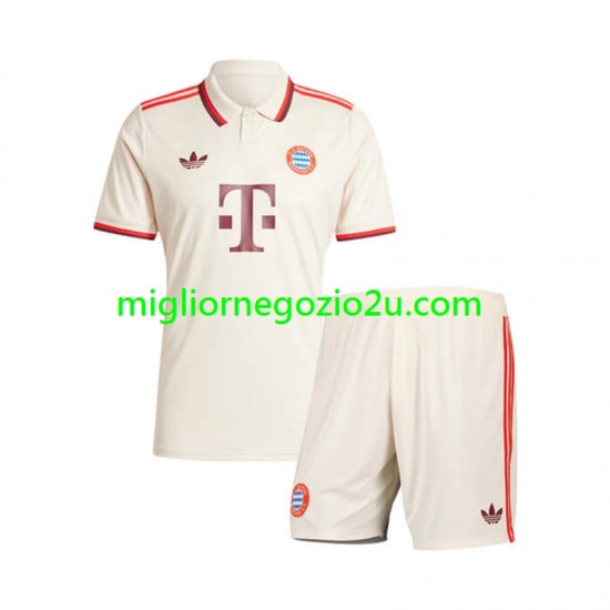 Maglia FC Bayern München Bambino Terza Divisa 2024-2025 Manica Corta