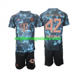 Maglia FC Bayern München Musiala 42 Bambino Trasferta Divisa 2024-2025 Manica Corta
