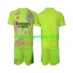 Maglia Benfica Portiere Bambino Casa Divisa 2024-2025 Manica Corta