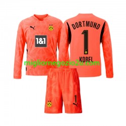 Maglia Borussia Dortmund Gregor Kobel 1 Portiere Bambino Terza Divisa 2024-2025 Manica Lunga