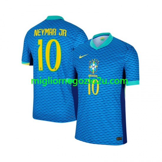 Maglia Brasile Neymar JR 10 Uomo Trasferta Divisa 2024 Manica Corta