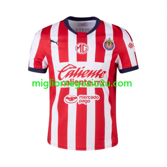 Maglia CD Guadalajara Uomo Casa Divisa 2024-2025 Manica Corta
