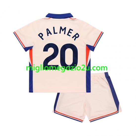 Maglia Chelsea Cole Palmer 20 Bambino Trasferta Divisa 2024-2025 Manica Corta