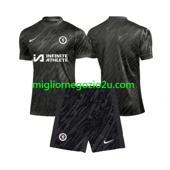 Maglia Chelsea Portiere Bambino Trasferta Divisa 2024-2025 Manica Corta