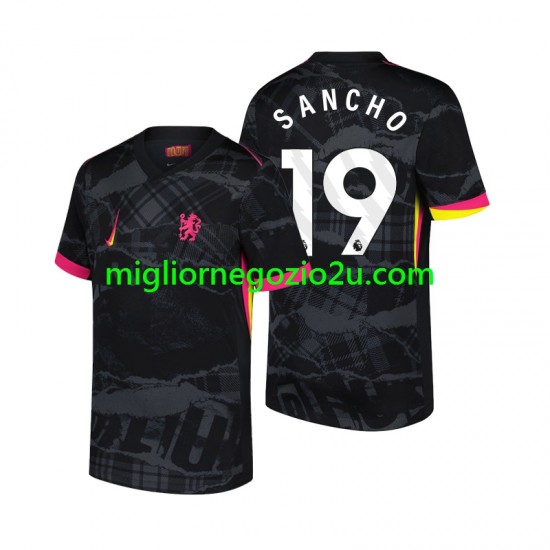 Maglia Chelsea Jadon Sancho 19 Uomo Terza Divisa 2024-2025 Manica Corta
