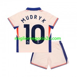 Maglia Chelsea Mychajlo Mudryk 10 Bambino Trasferta Divisa 2024-2025 Manica Corta