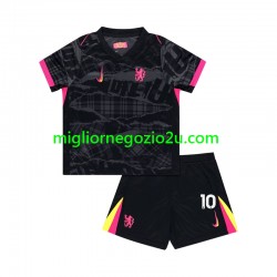 Maglia Chelsea Mychajlo Mudryk 10 Bambino Terza Divisa 2024-2025 Manica Corta