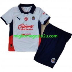 Maglia Deportivo Guadalajara Bambino Trasferta Divisa 2024-2025 Manica Corta