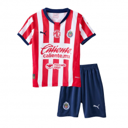 Maglia Deportivo Guadalajara Bambino Casa Divisa 2024-2025 Manica Corta