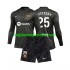 Maglia FC Barcelona Wojciech Szczesny 25 Portiere Bambino Trasferta Divisa 2024-2025 Manica Lunga
