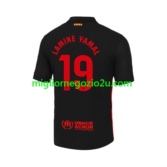 Maglia FC Barcelona LAMINE YAMAL 19 Uomo Trasferta Divisa 2024-2025 Manica Corta