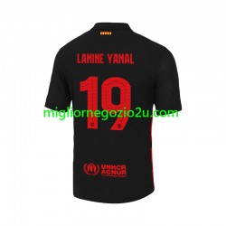 Maglia FC Barcelona LAMINE YAMAL 19 UCL Font Uomo Trasferta Divisa 2024-2025 Manica Corta
