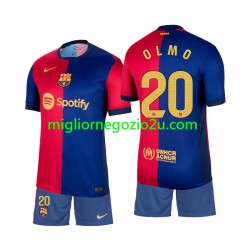 Maglia FC Barcelona Olmo 20 Bambino Casa Divisa 2024-2025 Manica Corta