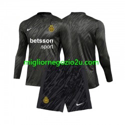 Maglia Inter Milan Portiere Bambino Terza Divisa 2024-2025 Manica Lunga