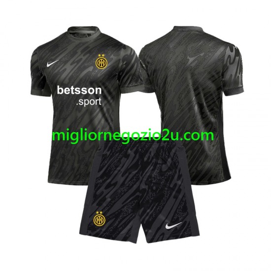 Maglia Inter Milan Portiere Bambino Terza Divisa 2024-2025 Manica Corta