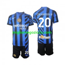 Maglia Inter Milan Hakan Calhanoglu 20 Bambino Casa Divisa 2024-2025 Manica Corta