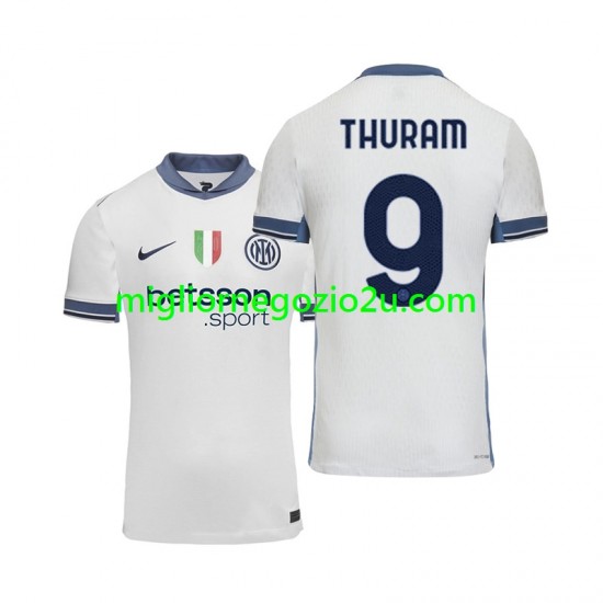 Maglia Inter Milan Marcus Thuram 9 Uomo Trasferta Divisa 2024-2025 Manica Corta