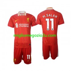 Maglia Liverpool M.Salah 11 Bambino Casa Divisa 2024-2025 Manica Corta
